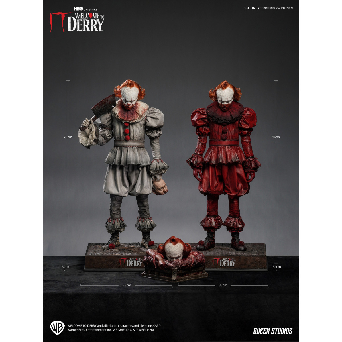 Queen Studios - Estatua de Pennywise a escala 1/3 «Welcome to Derry» Premium