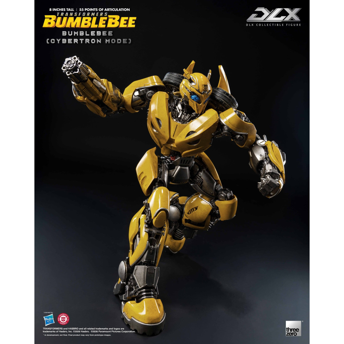 Three Zero Transformers - Bumblebee DLX: figura de Bumblebee en modo Cybertron