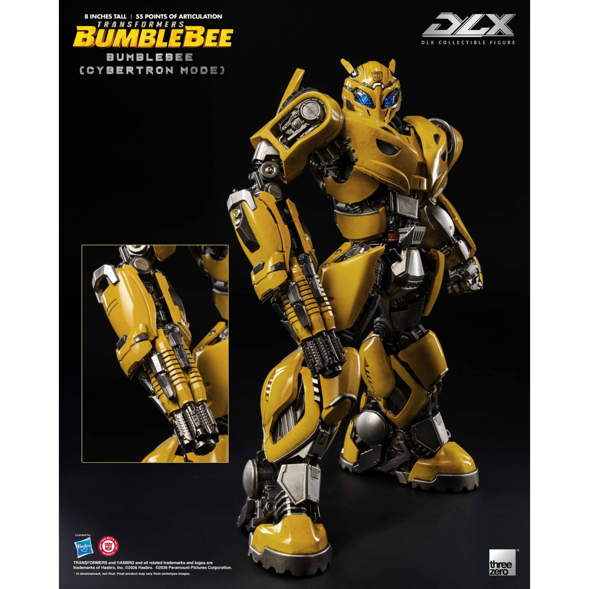 Three Zero Transformers - Bumblebee DLX: figura de Bumblebee en modo Cybertron