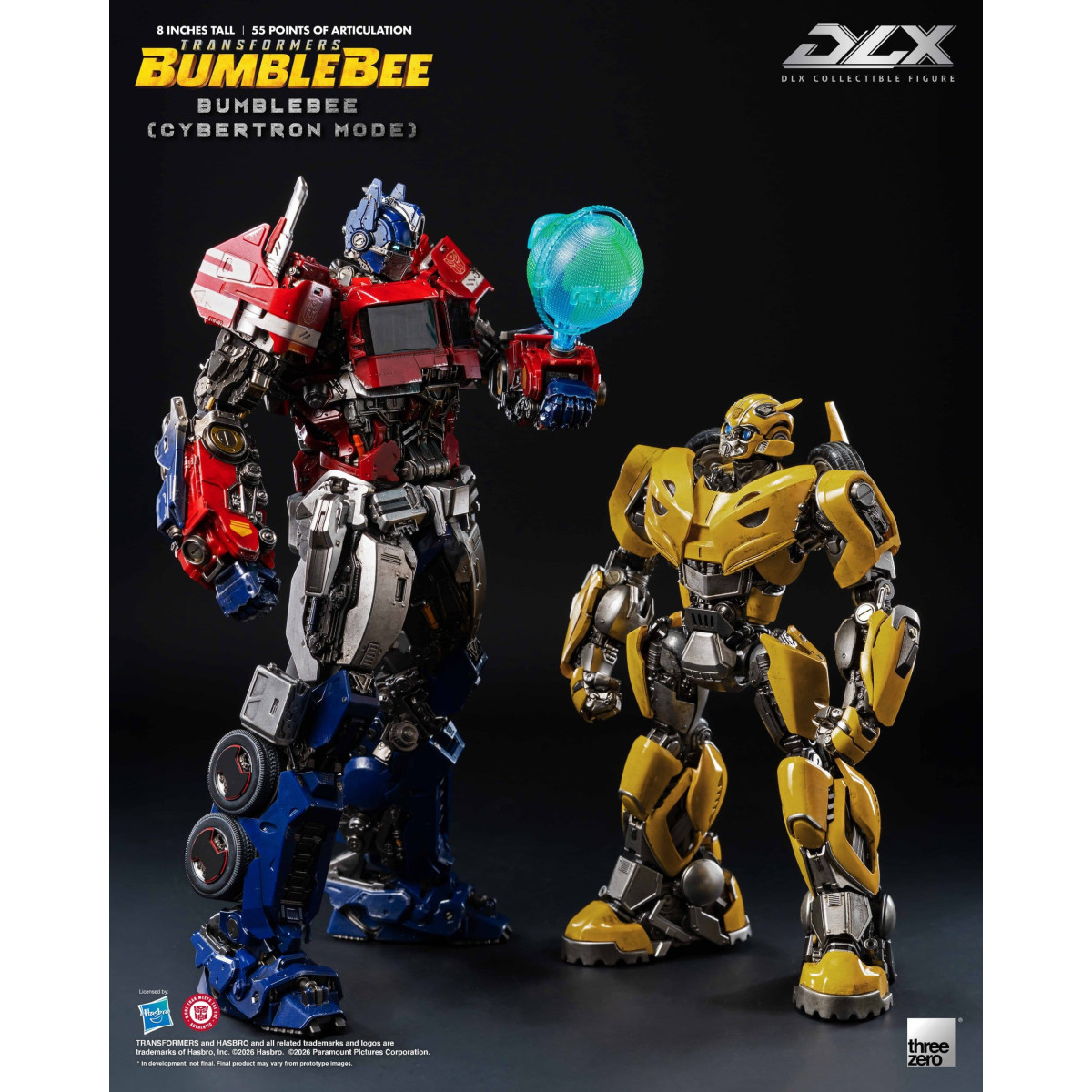Three Zero Transformers - Bumblebee DLX: figura de Bumblebee en modo Cybertron