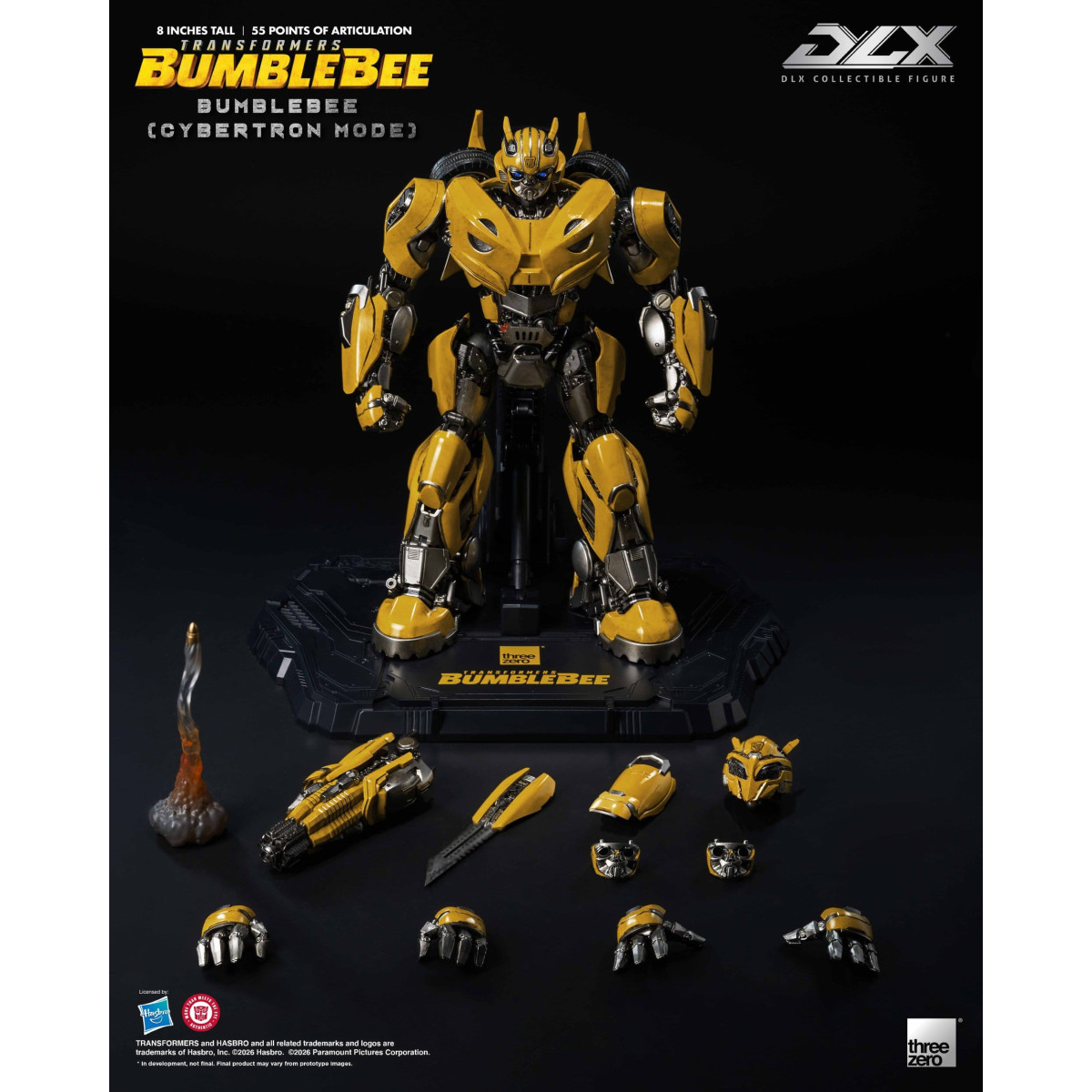 Three Zero Transformers - Bumblebee DLX: figura de Bumblebee en modo Cybertron