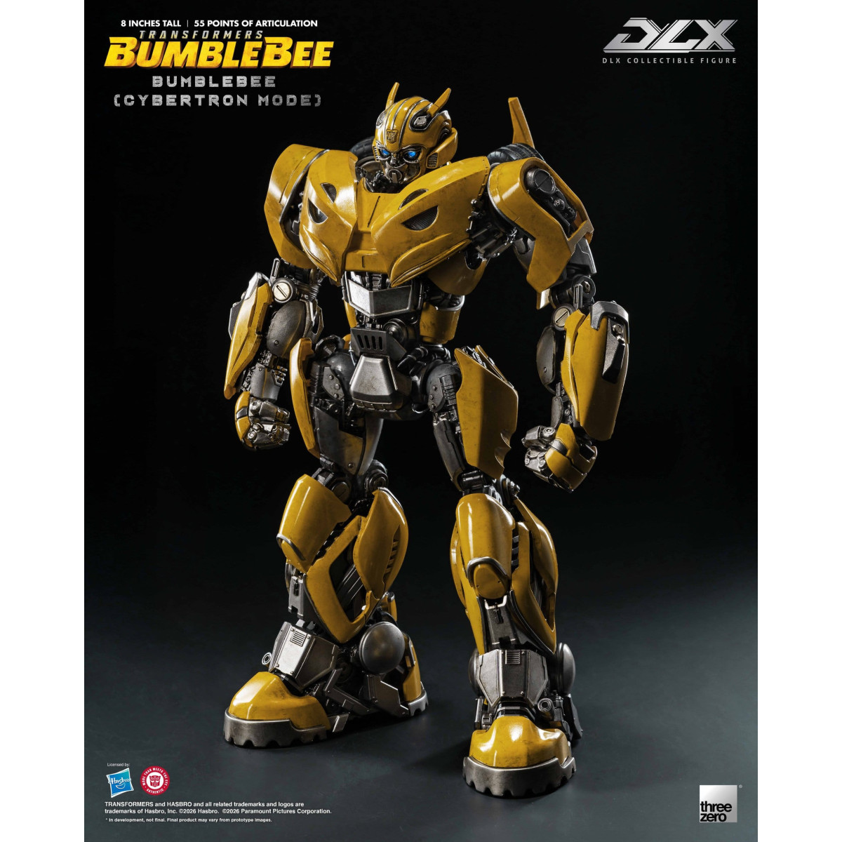 Three Zero Transformers - Bumblebee DLX: figura de Bumblebee en modo Cybertron