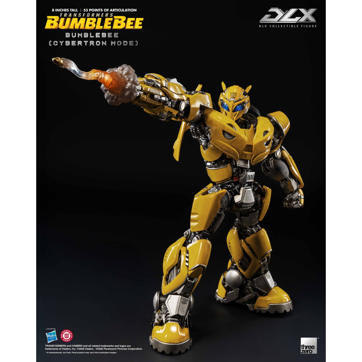 Three Zero Transformers - Bumblebee DLX: figura de Bumblebee en modo Cybertron