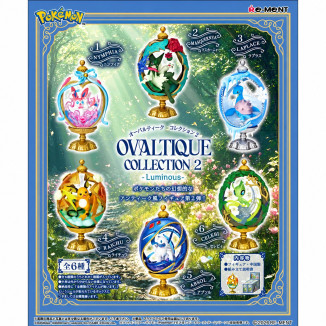 Re-Ment - Pokémon - Colección Ovaltique 2 -Luminous- - Set de 6 figuritas en caja sorpresa.