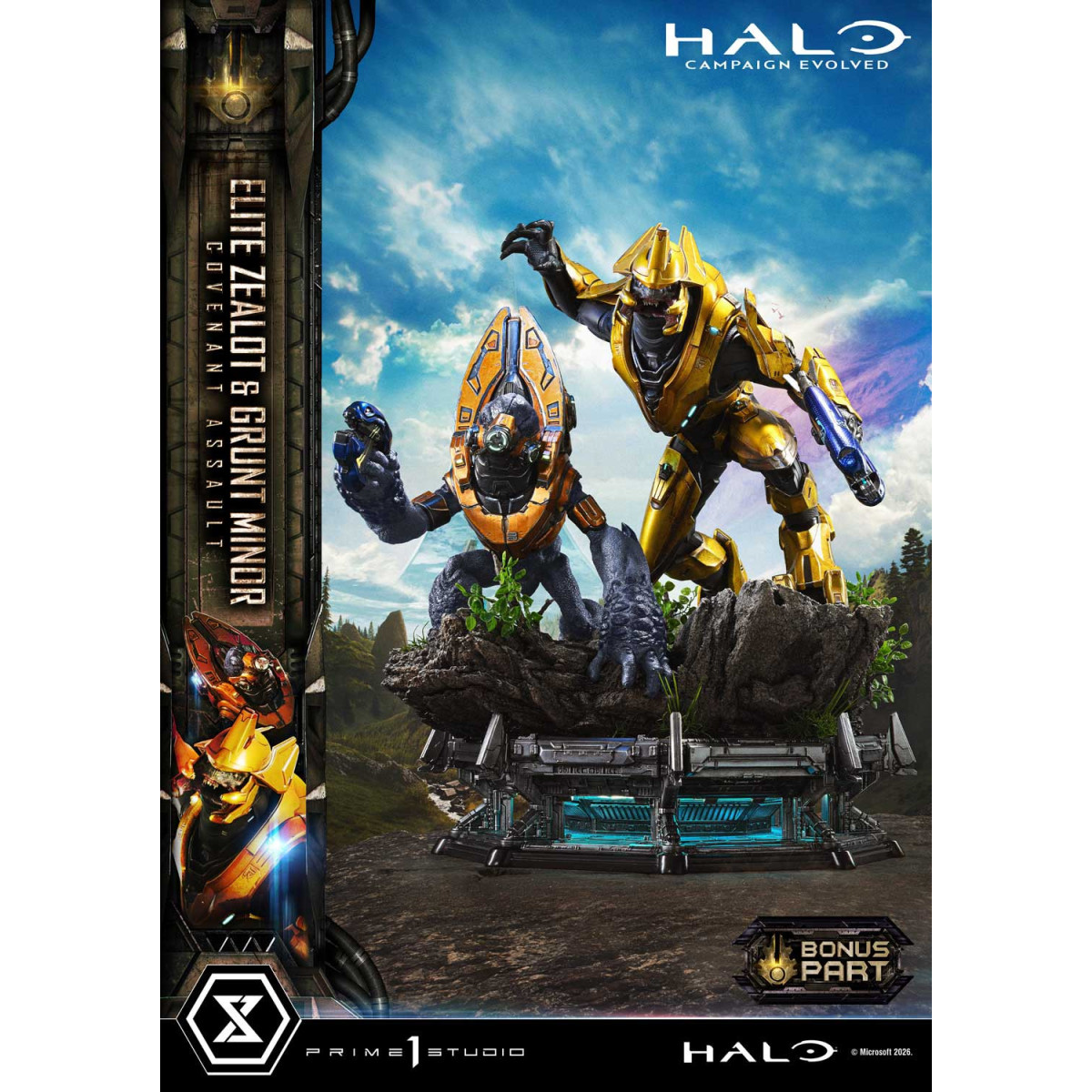 Prime 1 Studio - Halo Campagn Evolved Elite Zealot & Grunt Minor: Versión «Asalto del Pacto»