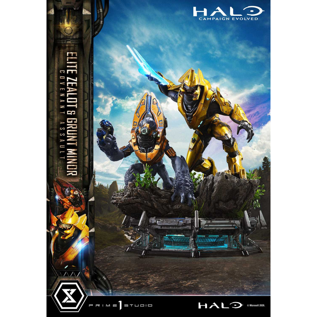 Prime 1 Studio - Halo Campagn Evolved Elite Zealot & Grunt Minor: Versión «Asalto del Pacto»
