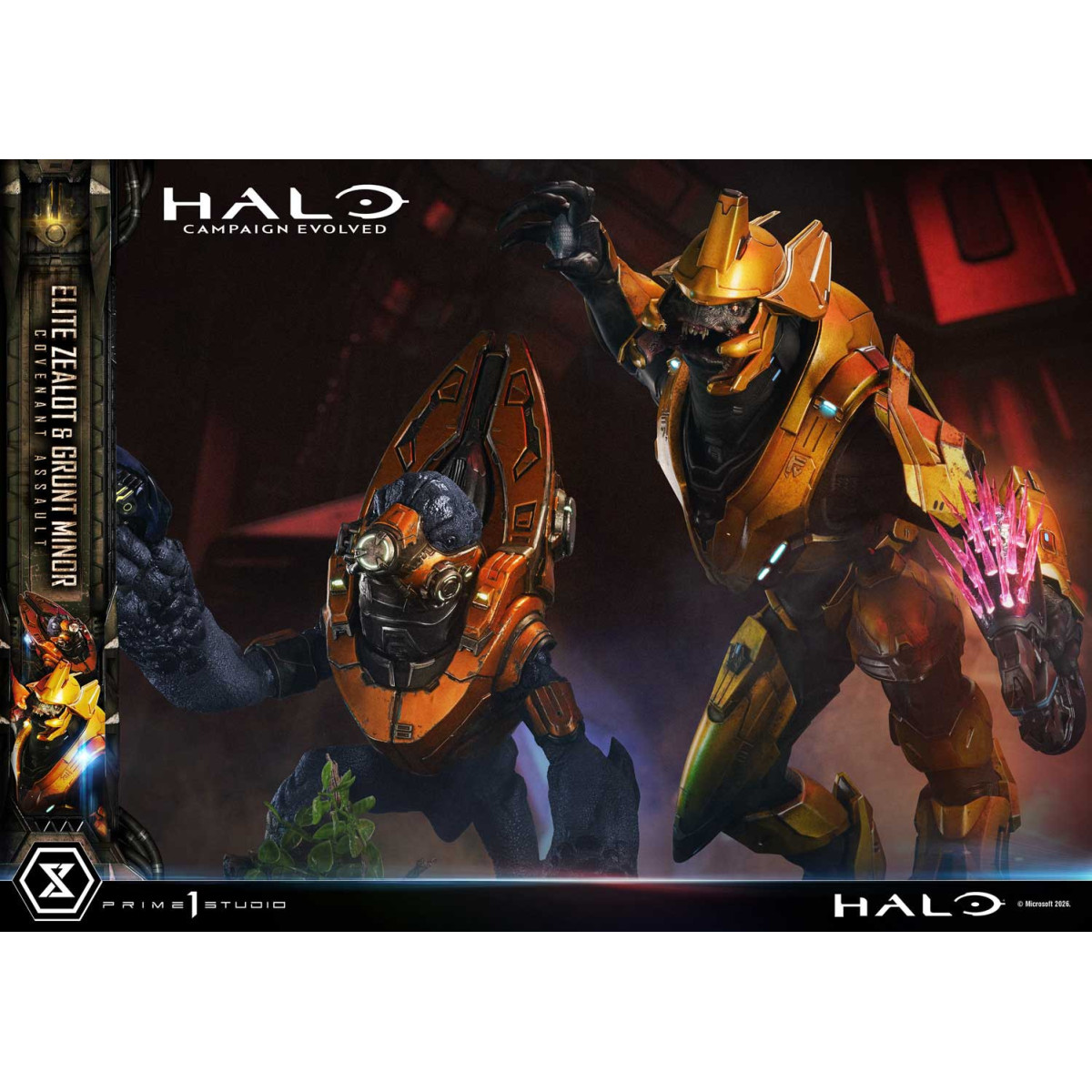 Prime 1 Studio - Halo Campagn Evolved Elite Zealot & Grunt Minor: Versión «Asalto del Pacto»