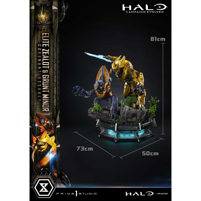 Prime 1 Studio - Halo Campagn Evolved Elite Zealot & Grunt Minor: Versión «Asalto del Pacto»