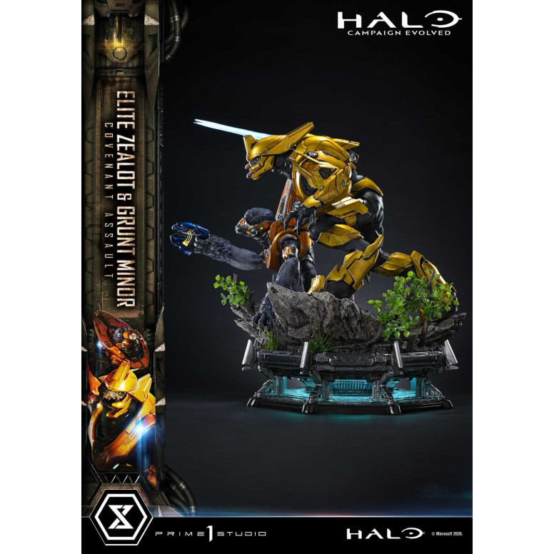 Prime 1 Studio - Halo Campagn Evolved Elite Zealot & Grunt Minor: Versión «Asalto del Pacto»