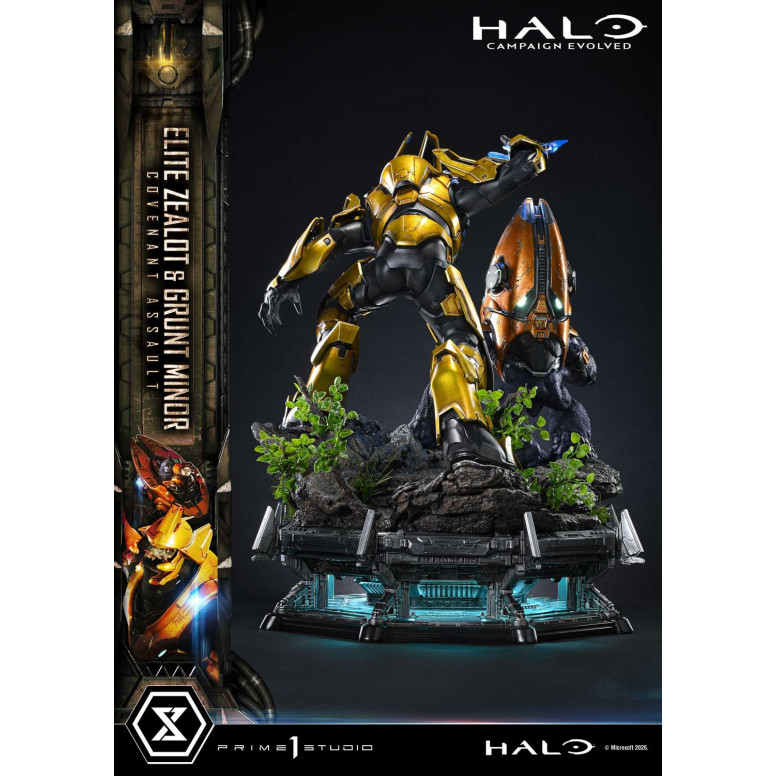 Prime 1 Studio - Halo Campagn Evolved Elite Zealot & Grunt Minor: Versión «Asalto del Pacto»