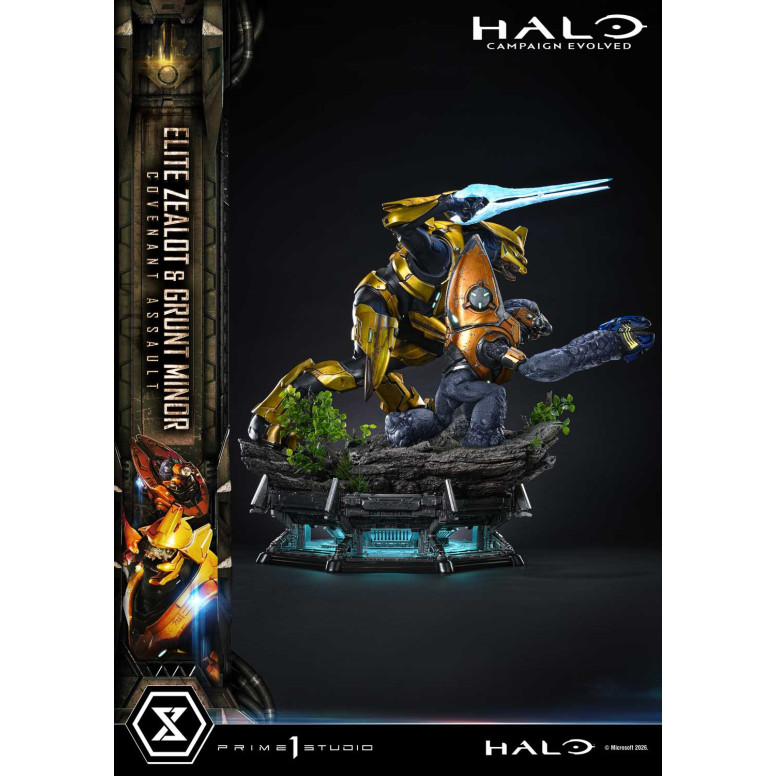 Prime 1 Studio - Halo Campagn Evolved Elite Zealot & Grunt Minor: Versión «Asalto del Pacto»