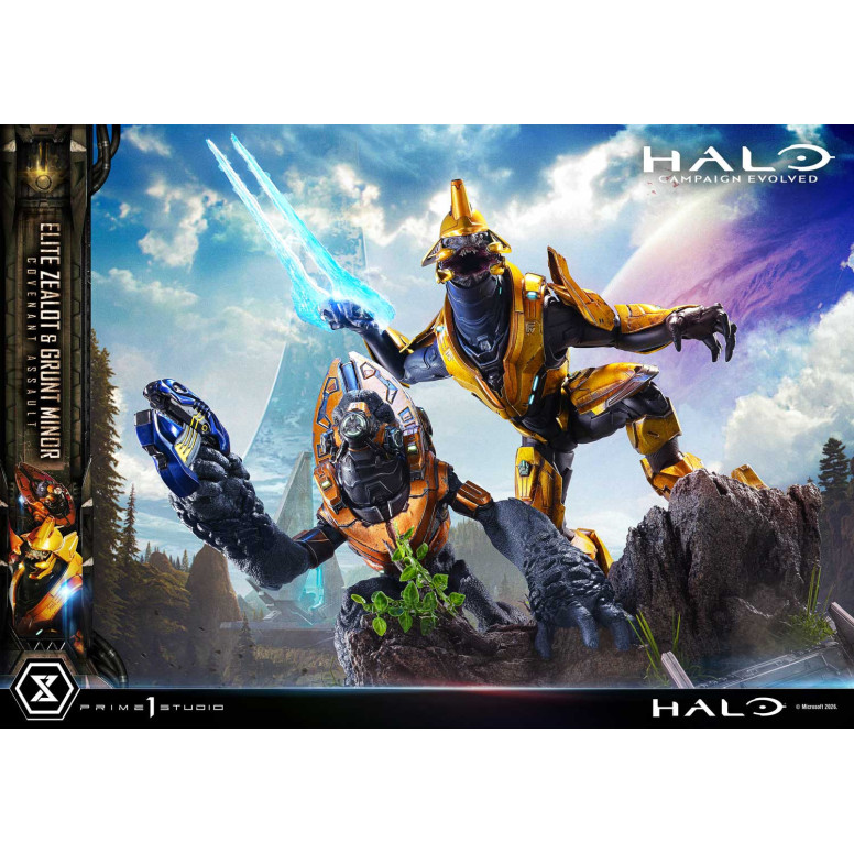 Prime 1 Studio - Halo Campagn Evolved Elite Zealot & Grunt Minor: Versión «Asalto del Pacto»