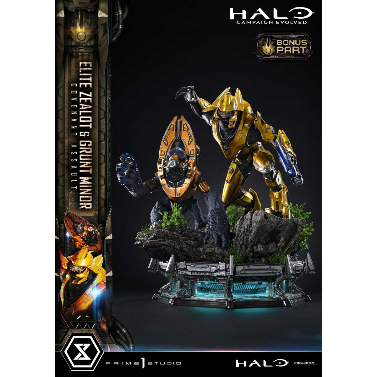 Prime 1 Studio - Halo Campagn Evolved Elite Zealot & Grunt Minor: Versión «Asalto del Pacto»