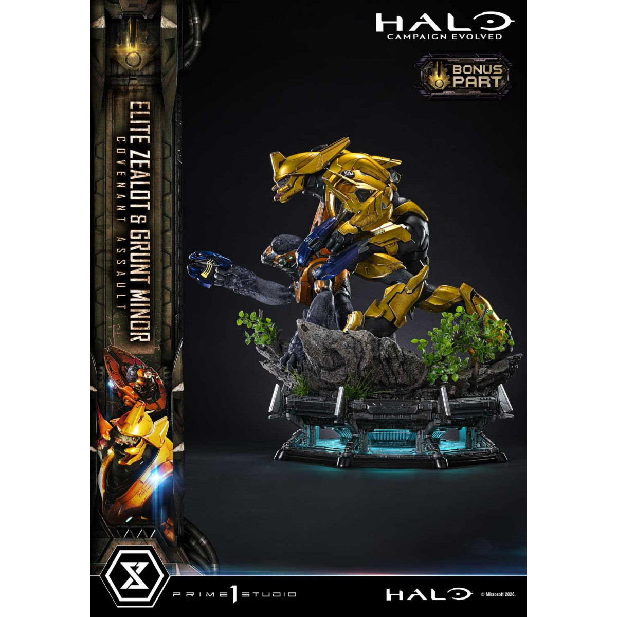 Prime 1 Studio - Halo Campagn Evolved Elite Zealot & Grunt Minor: Versión «Asalto del Pacto»