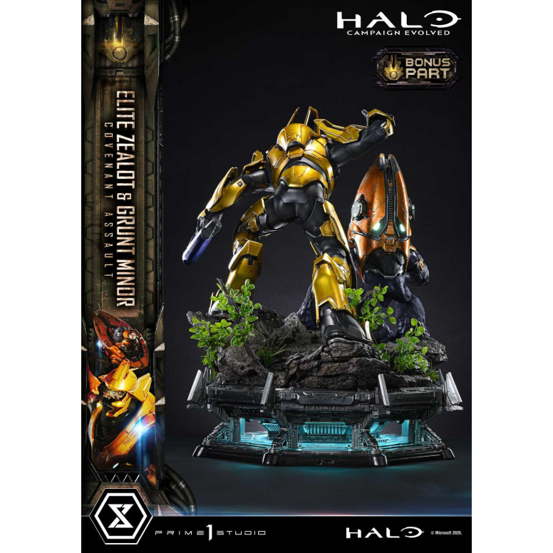 Prime 1 Studio - Halo Campagn Evolved Elite Zealot & Grunt Minor: Versión «Asalto del Pacto»