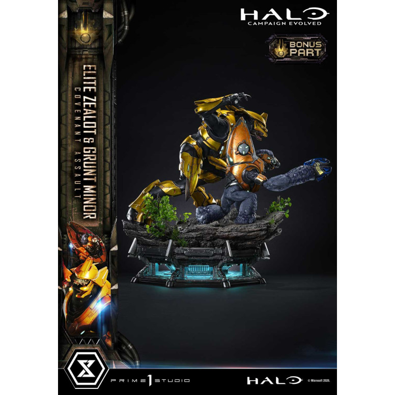 Prime 1 Studio - Halo Campagn Evolved Elite Zealot & Grunt Minor: Versión «Asalto del Pacto»