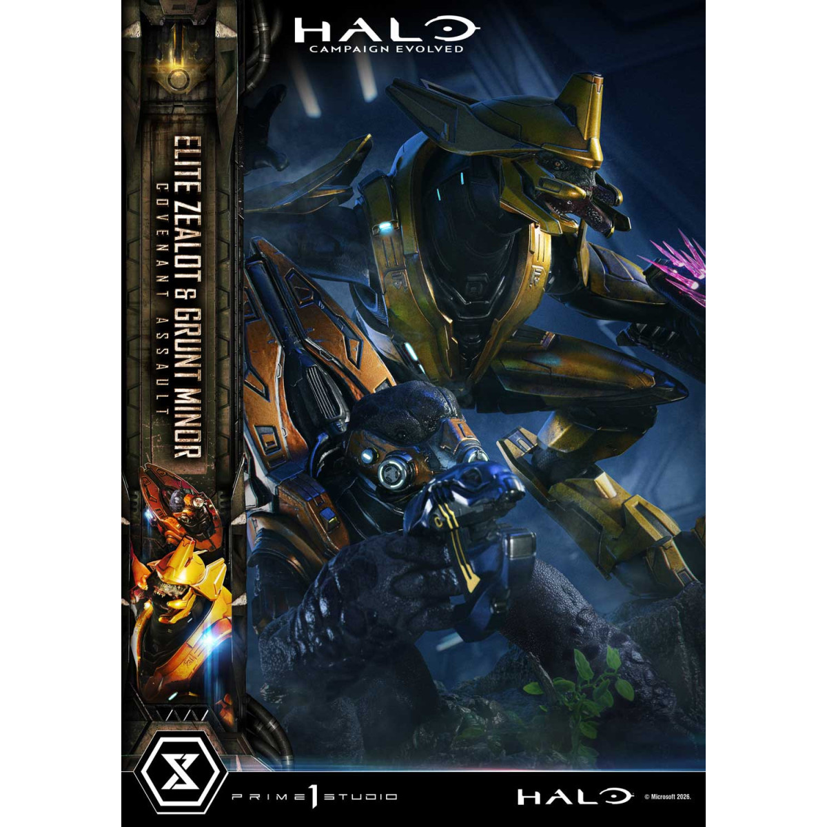 Prime 1 Studio - Halo Campagn Evolved Elite Zealot & Grunt Minor: Versión «Asalto del Pacto»