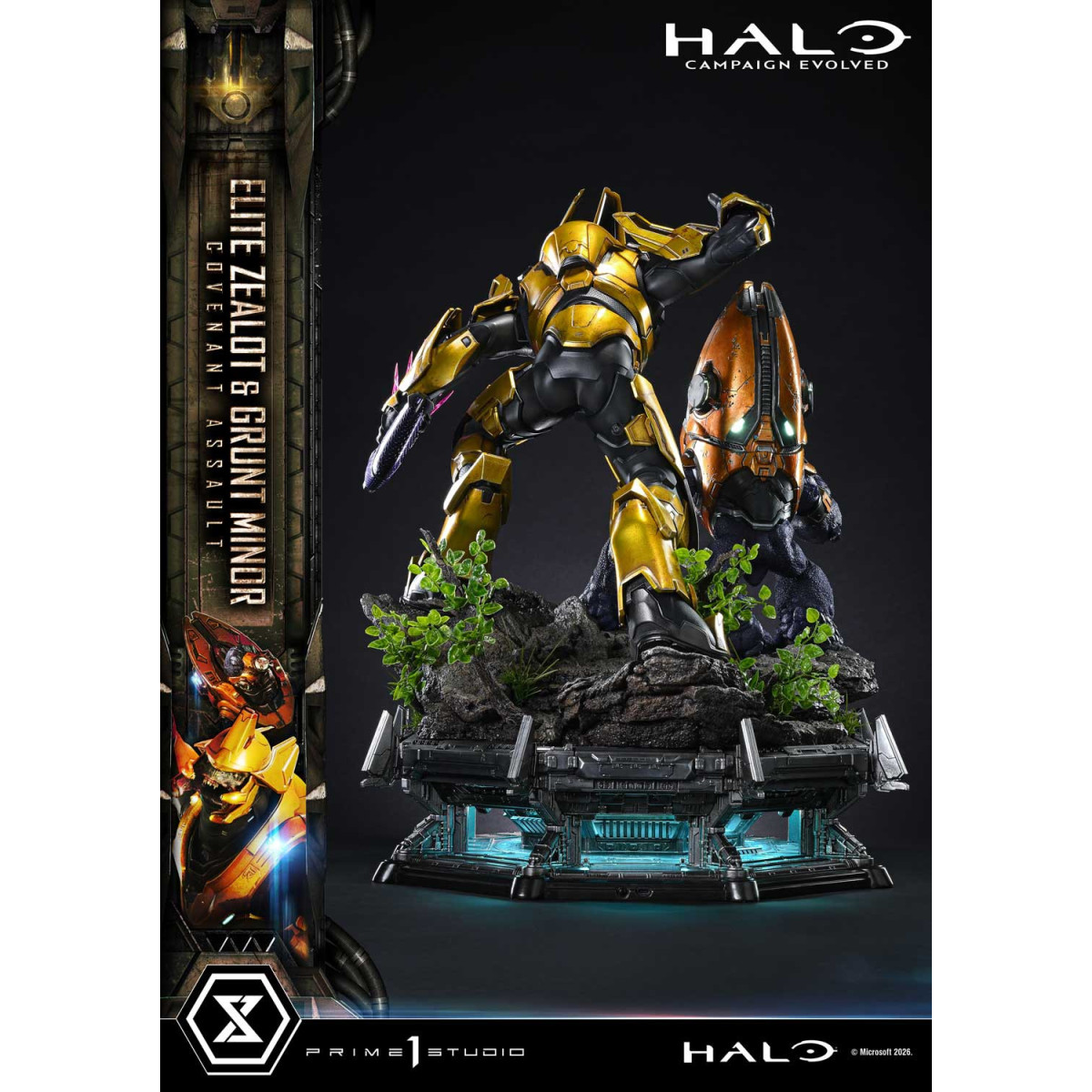 Prime 1 Studio - Halo Campagn Evolved Elite Zealot & Grunt Minor: Versión «Asalto del Pacto»
