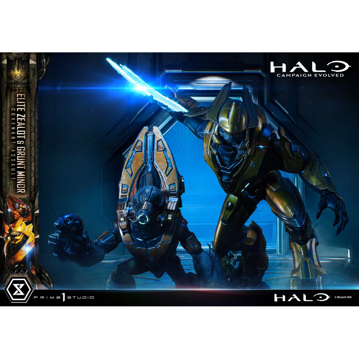 Prime 1 Studio - Halo Campagn Evolved Elite Zealot & Grunt Minor: Versión «Asalto del Pacto»