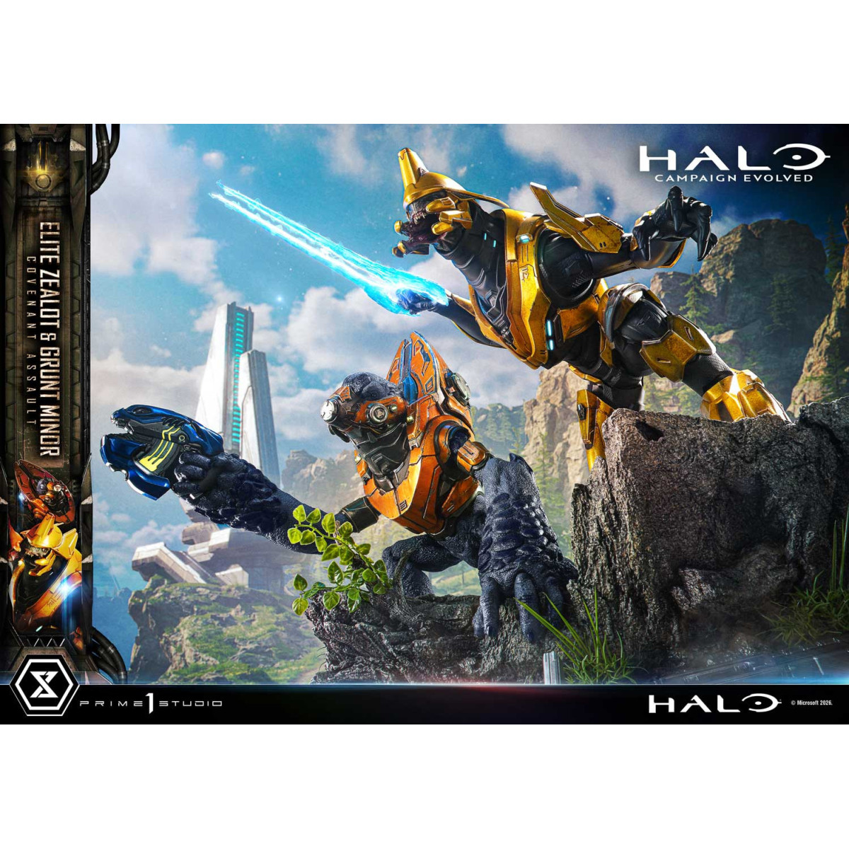 Prime 1 Studio - Halo Campagn Evolved Elite Zealot & Grunt Minor: Versión «Asalto del Pacto»