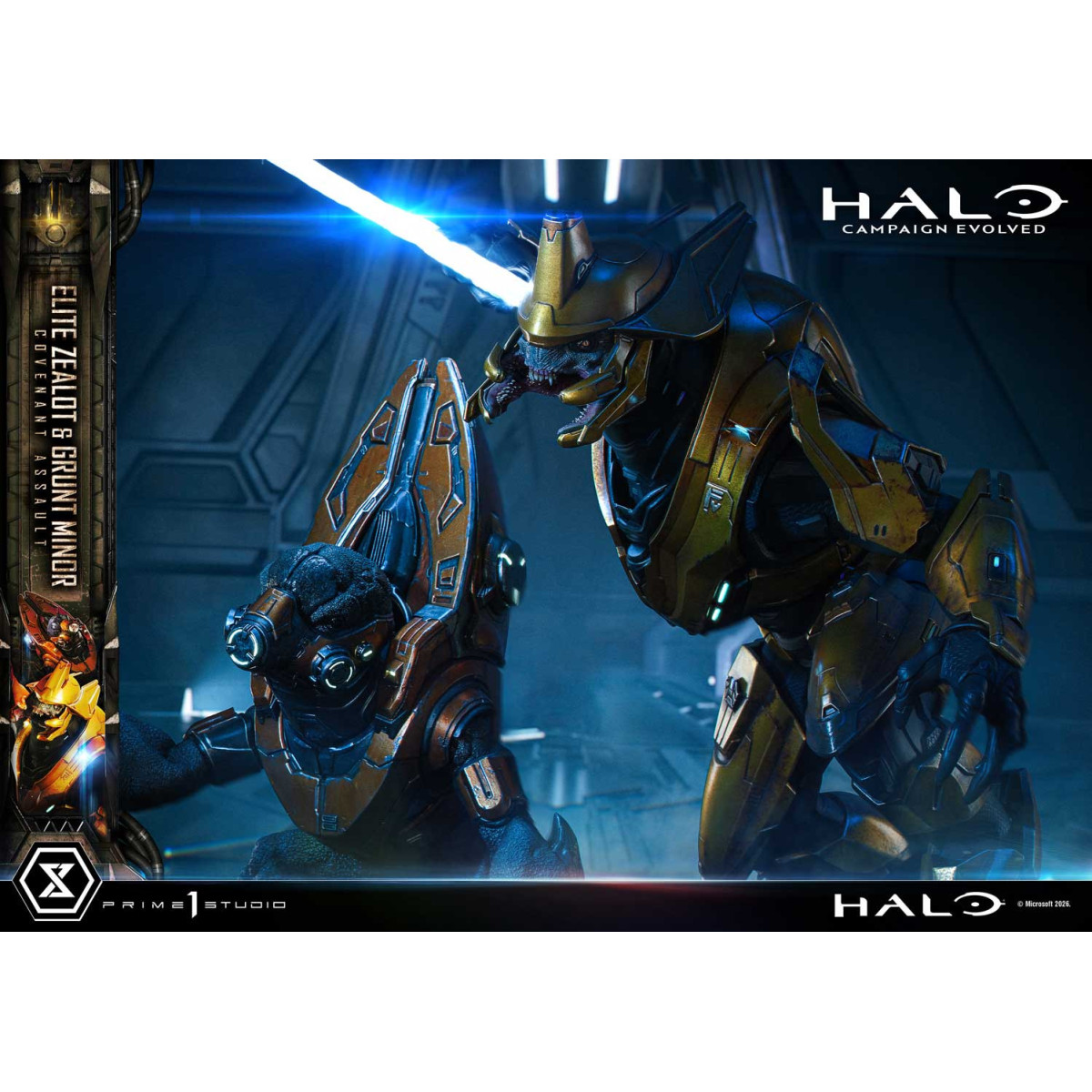 Prime 1 Studio - Halo Campagn Evolved Elite Zealot & Grunt Minor: Versión «Asalto del Pacto»