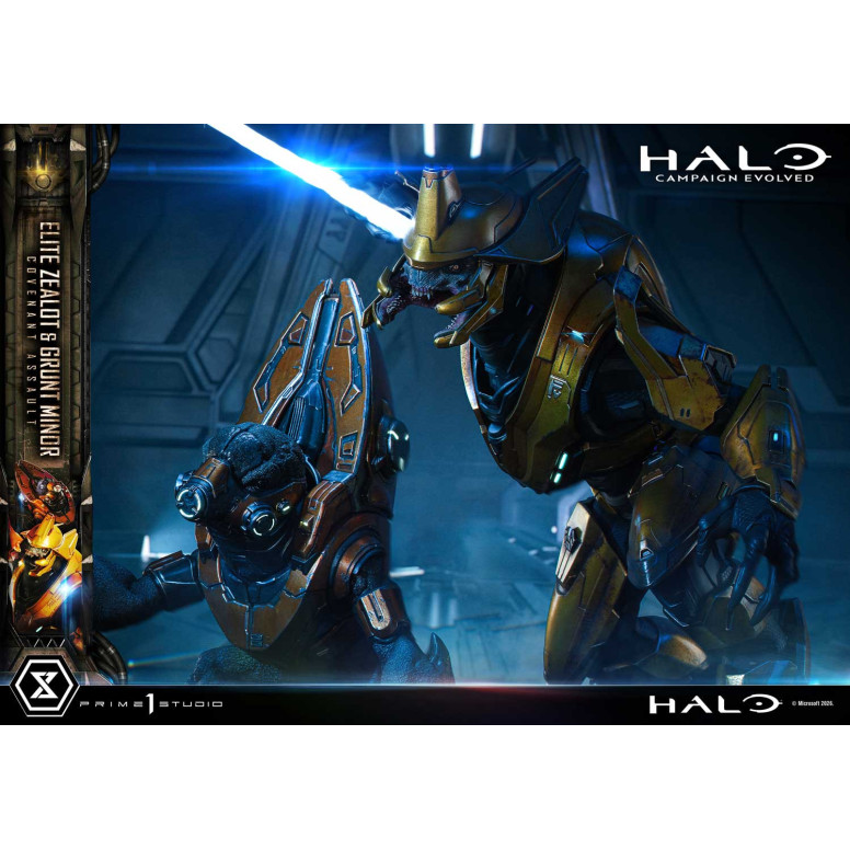 Prime 1 Studio - Halo Campagn Evolved Elite Zealot & Grunt Minor: Versión «Asalto del Pacto»