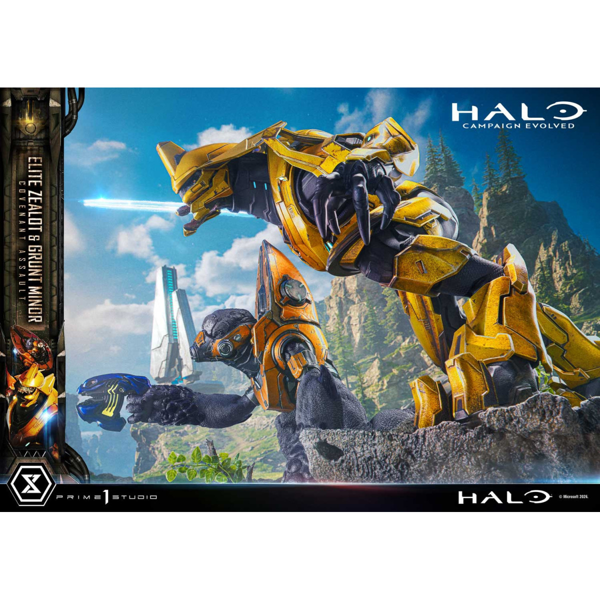 Prime 1 Studio - Halo Campagn Evolved Elite Zealot & Grunt Minor: Versión «Asalto del Pacto»