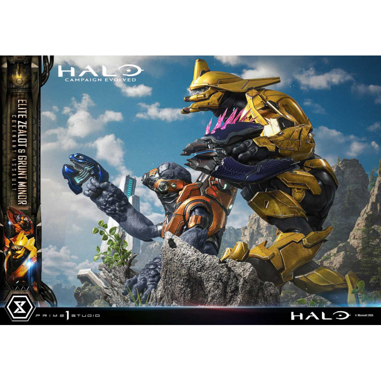Prime 1 Studio - Halo Campagn Evolved Elite Zealot & Grunt Minor: Versión «Asalto del Pacto»