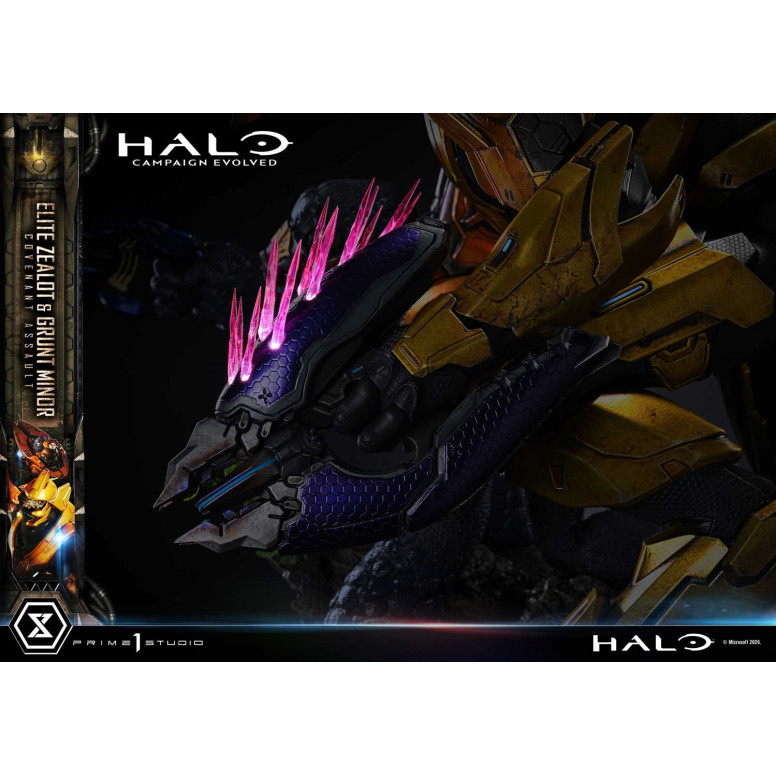 Prime 1 Studio - Halo Campagn Evolved Elite Zealot & Grunt Minor: Versión «Asalto del Pacto»