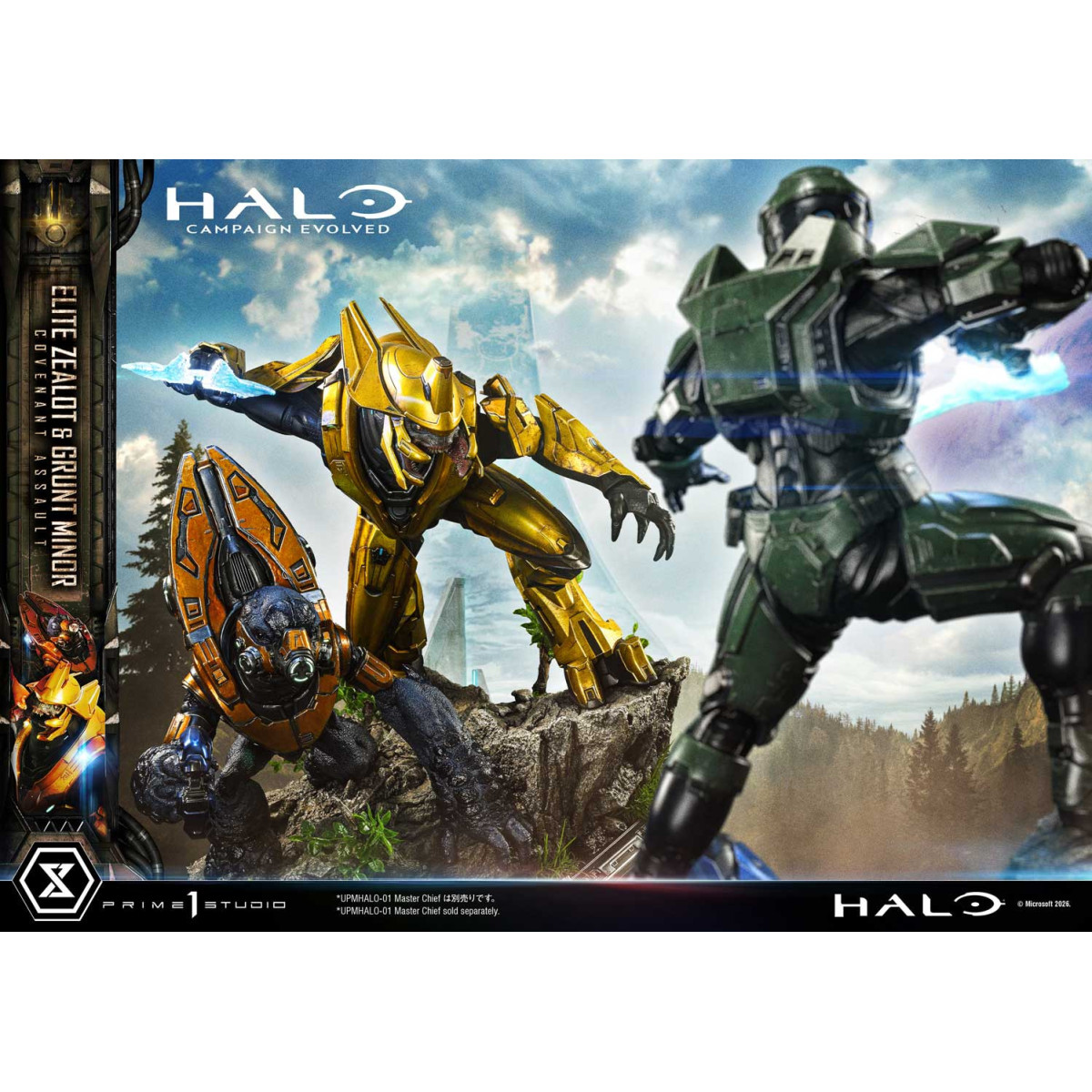 Prime 1 Studio - Halo Campagn Evolved Elite Zealot & Grunt Minor: Versión «Asalto del Pacto»