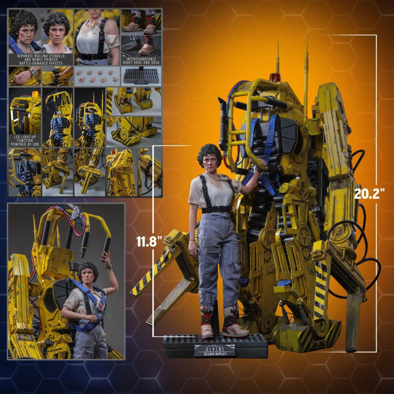 Hot Toys - Aliens - Set de Ellen Ripley con Power Loader a escala 1/6 MMS923