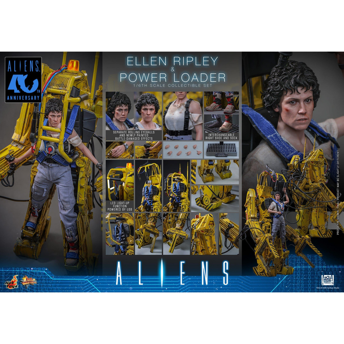 Hot Toys - Aliens - Set de Ellen Ripley con Power Loader a escala 1/6 MMS923