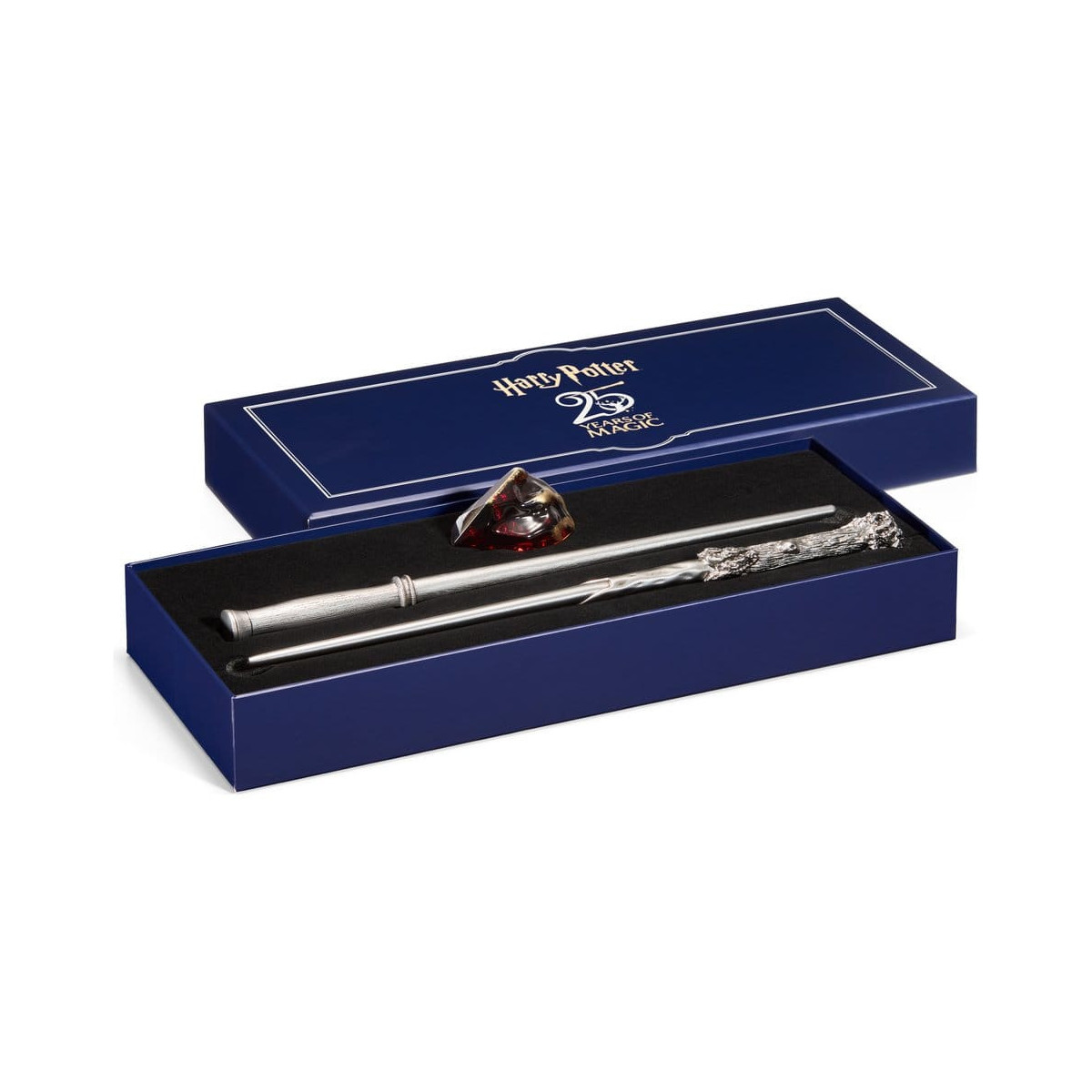 La varita conmemorativa « Noble Collection » - Conjunto de varitas del 25.º aniversario de Harry Potter y «La piedra filosofal»