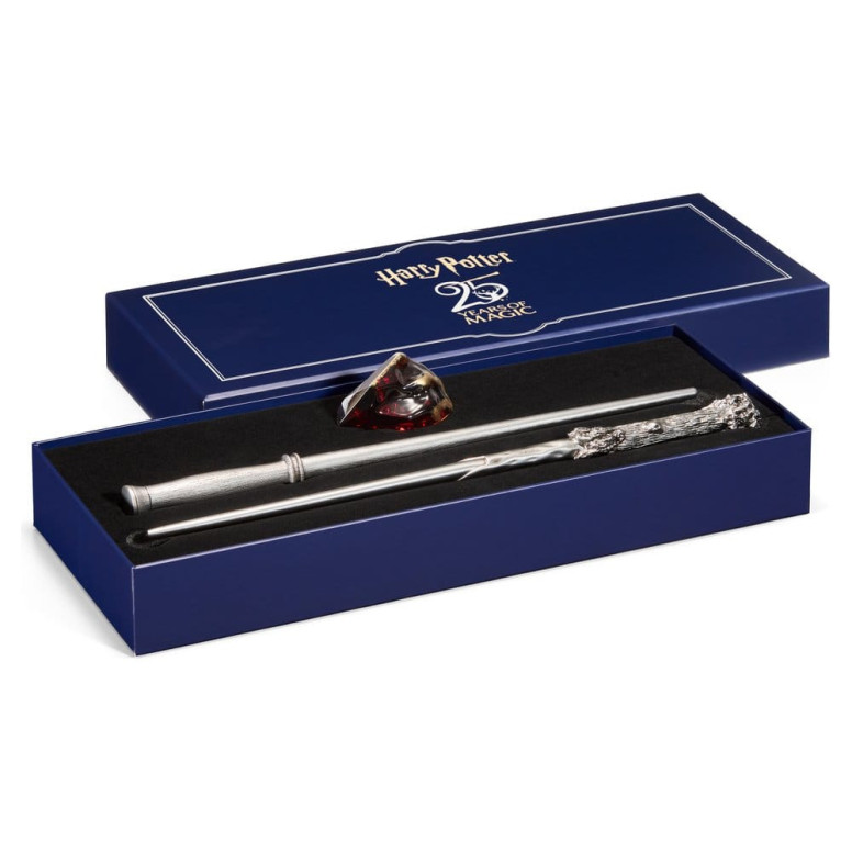 La varita conmemorativa « Noble Collection » - Conjunto de varitas del 25.º aniversario de Harry Potter y «La piedra filosofal»