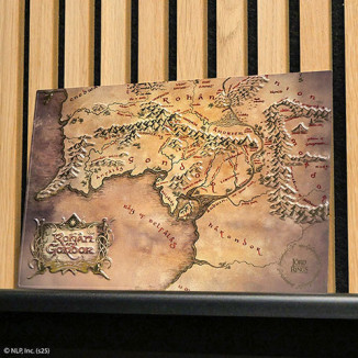 MORIARTY ART PROJECT - Placa de aluminio con el mapa de Rohan y Gondor - El Señor de los Anillos