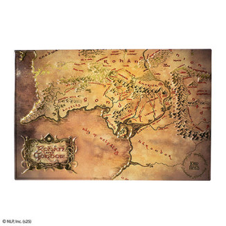 MORIARTY ART PROJECT - Placa de aluminio con el mapa de Rohan y Gondor - El Señor de los Anillos