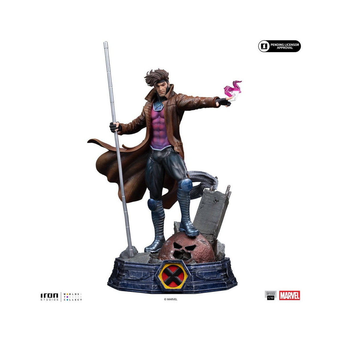 Iron Studios Marvel Comics - X-Men - Gambit, escala artística 1/10 BDS