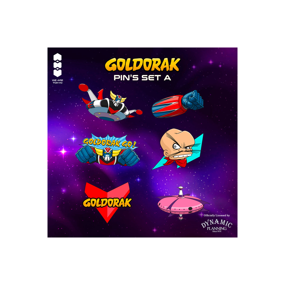 We Are Tokyo - Grendizer Mystery Box Pins Set A - juego de 6