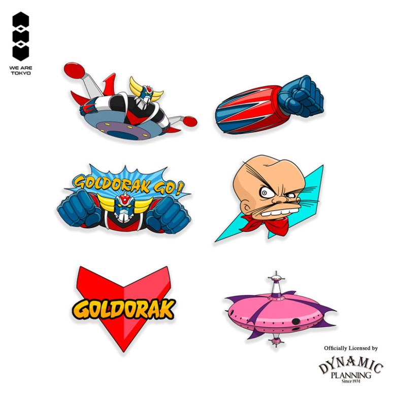 We Are Tokyo - Grendizer Mystery Box Pins Set A - juego de 6