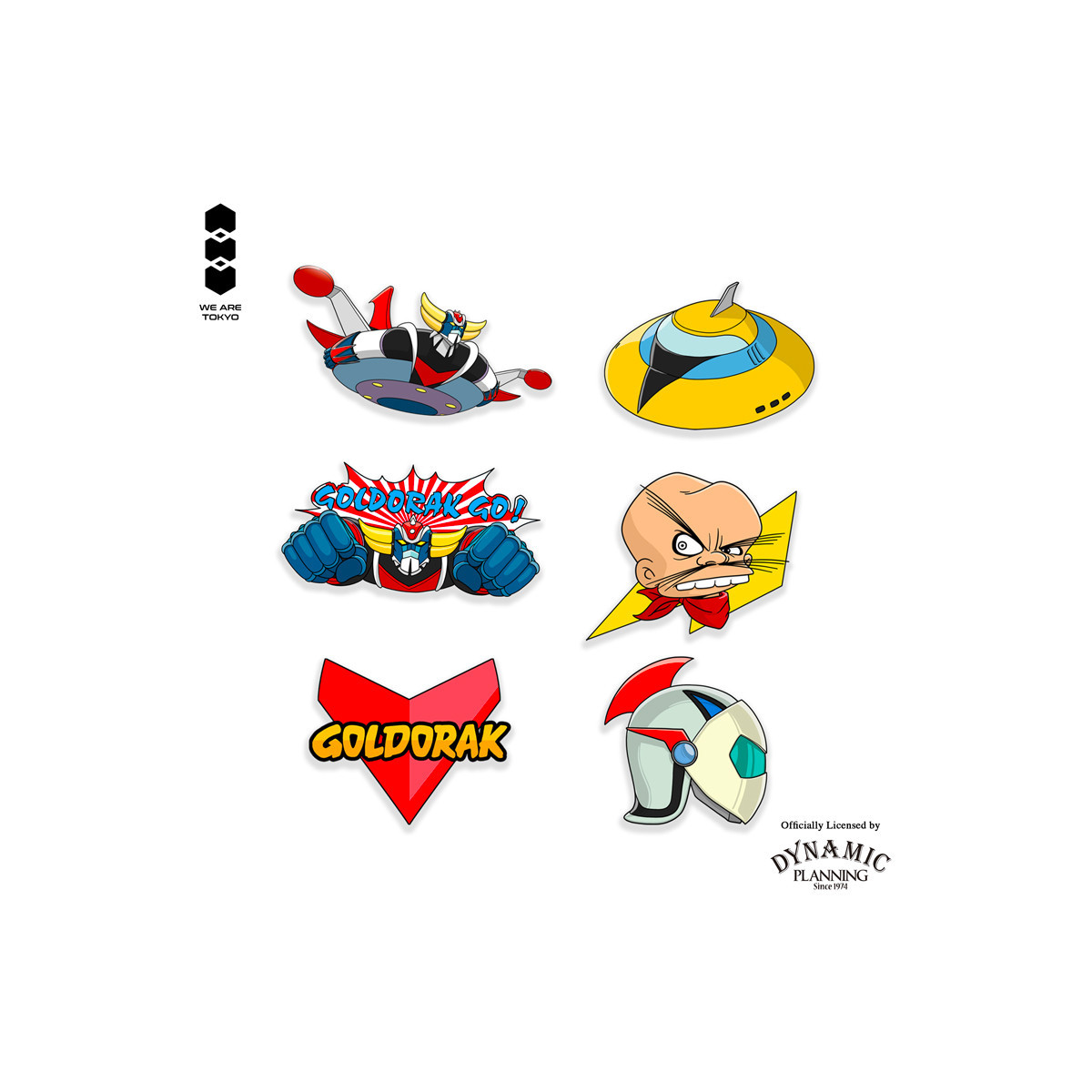 We Are Tokyo - Grendizer Mystery Box Pins Set B - juego de 6