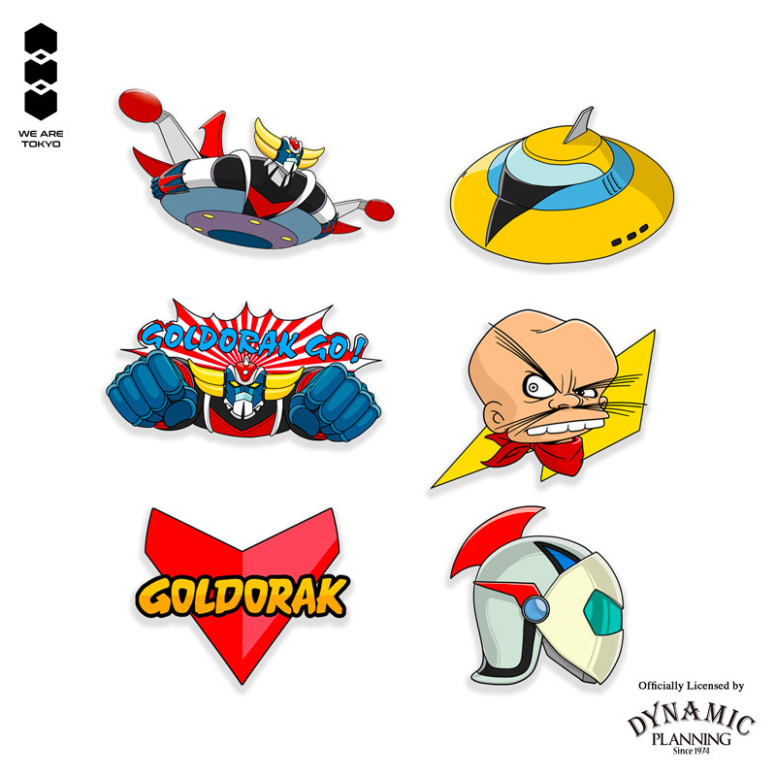 We Are Tokyo - Grendizer Mystery Box Pins Set B - juego de 6
