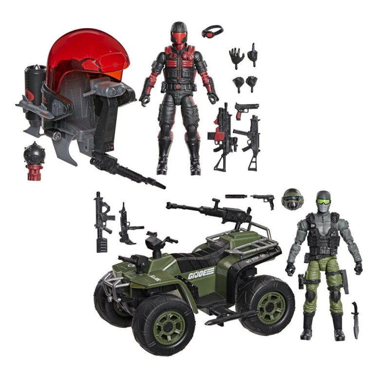 Hasbro G.I.JOE Serie Classified: Snake Eyes y Varmint ATV contra Stealth Viper y Stealth Flight Pod (Trubble Bubble) Cobra