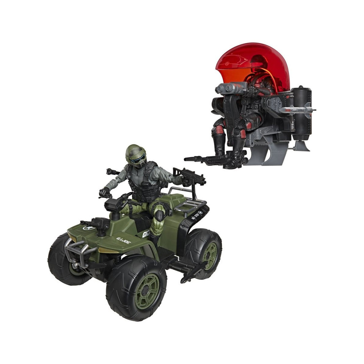 Hasbro G.I.JOE Serie Classified: Snake Eyes y Varmint ATV contra Stealth Viper y Stealth Flight Pod (Trubble Bubble) Cobra