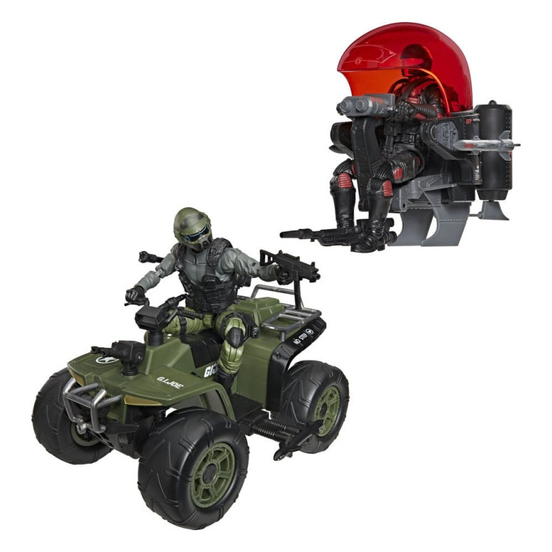 Hasbro G.I.JOE Serie Classified: Snake Eyes y Varmint ATV contra Stealth Viper y Stealth Flight Pod (Trubble Bubble) Cobra