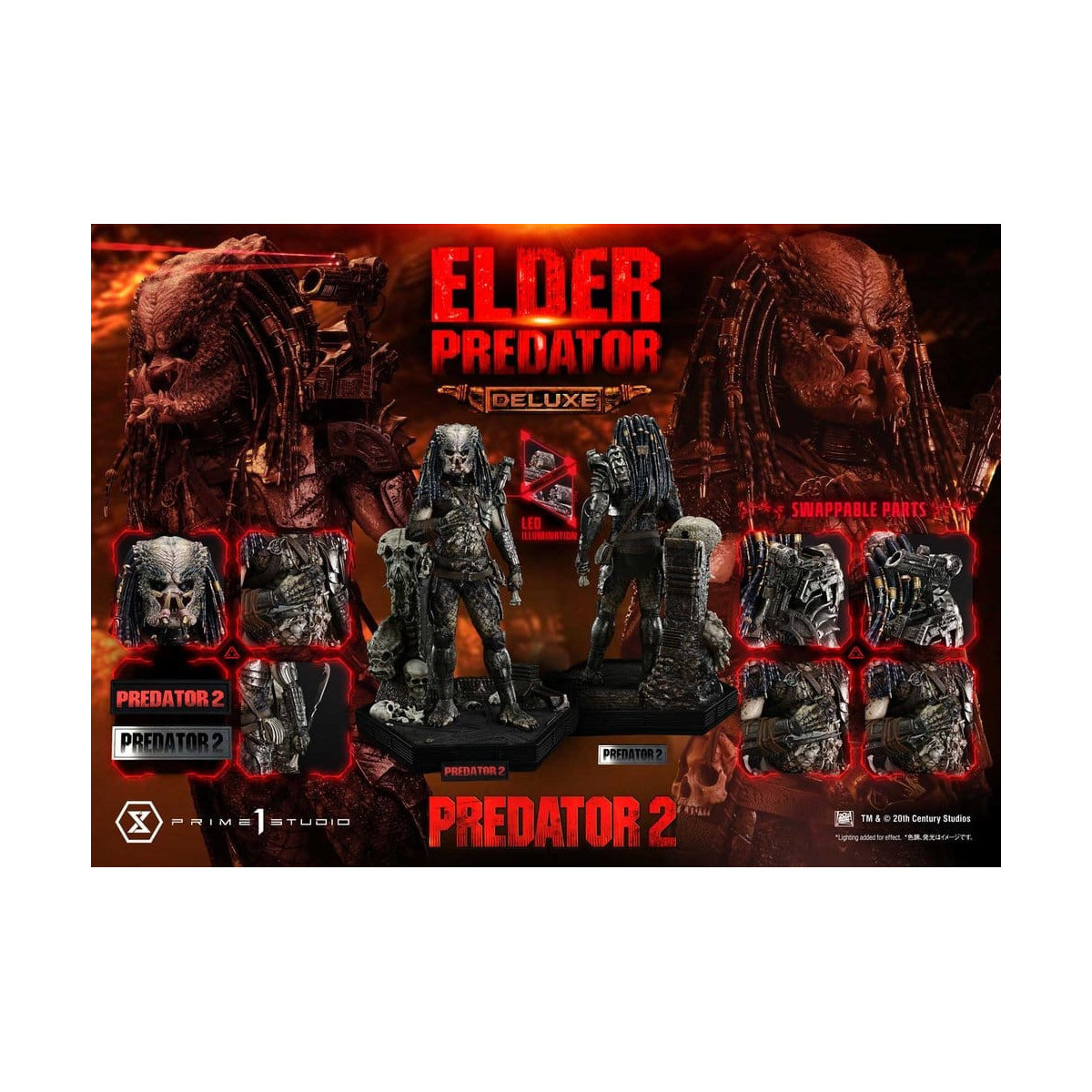 Prime 1 Studio - Predator 2 - Predator Anciano, versión DX Museum Masterline Series, 1/3