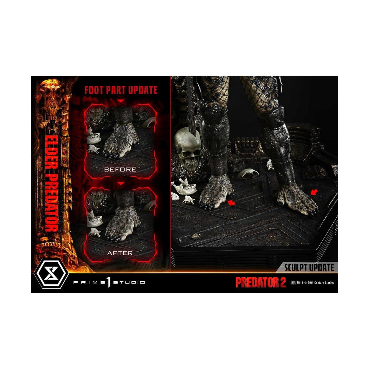 Prime 1 Studio - Predator 2 - Predator Anciano, versión DX Museum Masterline Series, 1/3