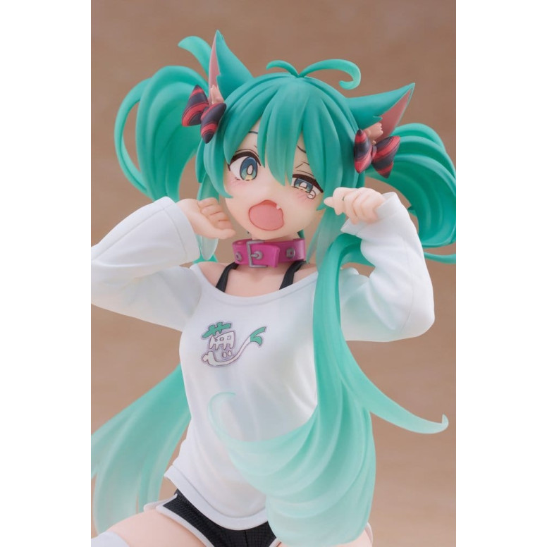 Taito - Camiseta «Desktop Cute Figure Hatsune Miku Cat Ear», versión