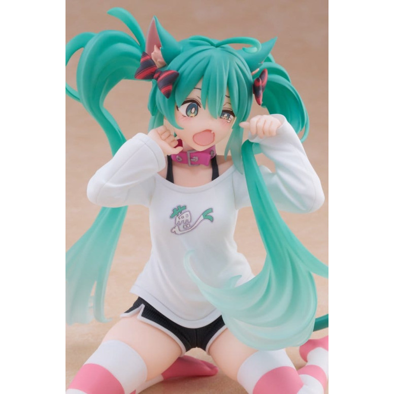 Taito - Camiseta «Desktop Cute Figure Hatsune Miku Cat Ear», versión
