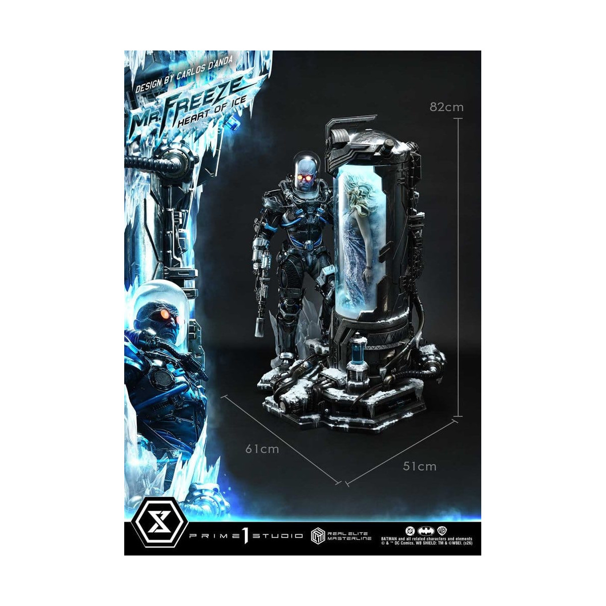 Prime 1 Studio - Mr. Freeze «Heart of Ice» (diseño de Carlos D'Anda), versión DX Bonus - Real Elite Masterline Series 1/3