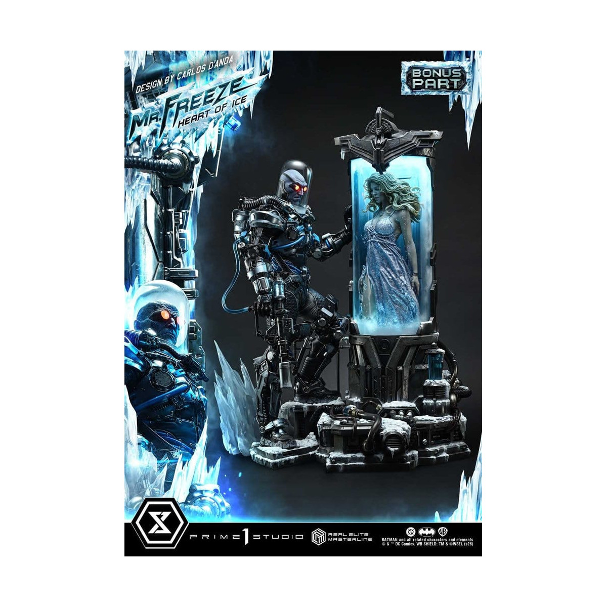 Prime 1 Studio - Mr. Freeze «Heart of Ice» (diseño de Carlos D'Anda), versión DX Bonus - Real Elite Masterline Series 1/3
